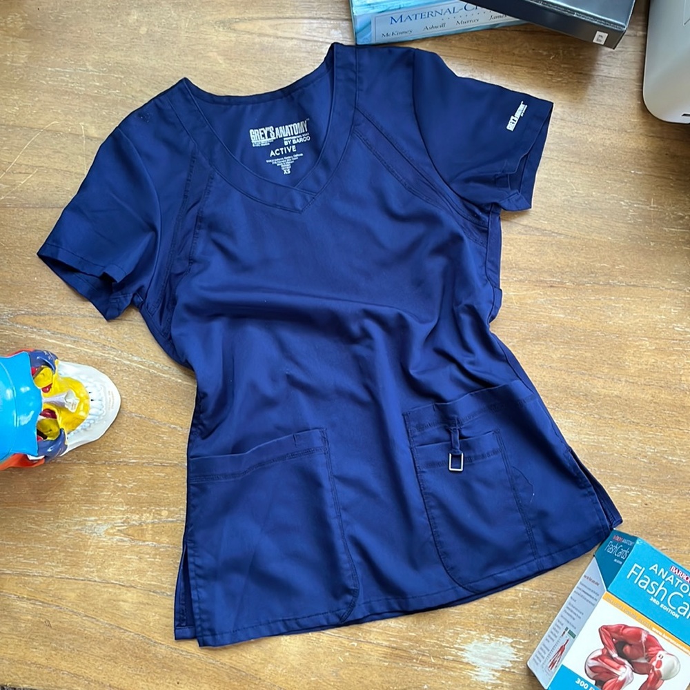 NAVY Grey’s Anatomy Scrub Top